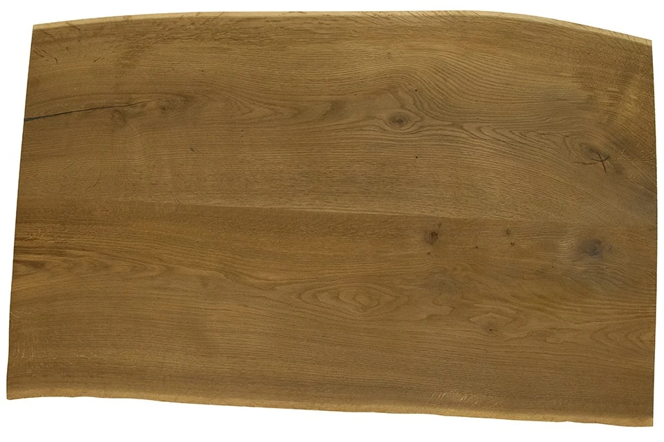 European Oak Dining Room Table Top LiVe Edge Unfinished Brushed Smoked 40mm By 750mm By 1250mm 4 European Oak Dining Room Table Top LiVe Edge Unfinished Brushed Smoked 40mm By 750mm By 1250mm - Image 2