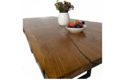 European Oak Dining Room Table Top LiVe Edge UV Lacquered (with Resin) 35mm By 1020mm By 1520mm