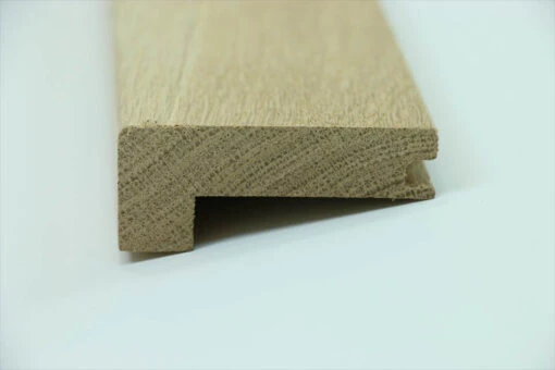 Solid Oak Stair Nosing Grooved 40mm By 28mm By 1200mm -Wooden Flooring Elegant Shop stair nosing square 1 9 2