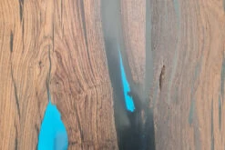 Bog Oak Dining Room Table Top Live Edge Hardwax Oiled (with Resin) 35mm By 940mm By 2540mm -Wooden Flooring Elegant Shop tb006 1