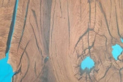 Bog Oak Dining Room Table Top Live Edge Hardwax Oiled (with Resin) 35mm By 980mm By 2560mm -Wooden Flooring Elegant Shop tb007 2