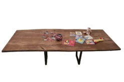 European Oak Dining Room Table Top LiVe Edge UV Lacquered (with Resin) 35mm By 1070mm By 2650mm