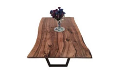 European Walnut Dining Room Table Top LiVe Edge UV Lacquered (with Resin) 35mm By 940mm By 1600mm