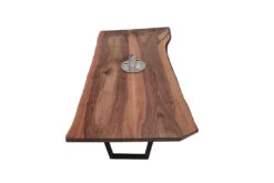 European Walnut Dining Room Table Top LiVe Edge UV Lacquered (with Resin) 38mm By 920mm By 1820mm -Wooden Flooring Elegant Shop tb030 3