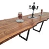 European Walnut Dining Room Table Top LiVe Edge UV Lacquered (with Resin) 38mm By 880mm By 4080mm