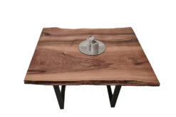 European Walnut Dining Room Table Top LiVe Edge UV Lacquered (with Resin) 40mm By 790mm By 970mm