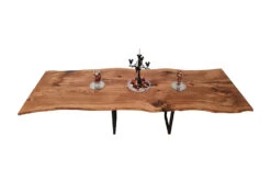 European Oak Dining Room Table Top LiVe Edge UV Lacquered (with Resin) 35mm By 1050mm By 3300mm