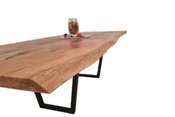 European Oak Dining Room Table Top LiVe Edge UV Lacquered (with Resin) 43mm By 1000mm By 2580mm -Wooden Flooring Elegant Shop tb085 3
