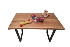 European Oak Dining Room Table Top LiVe Edge UV Lacquered (with Resin) 35mm By 720mm By 1200mm